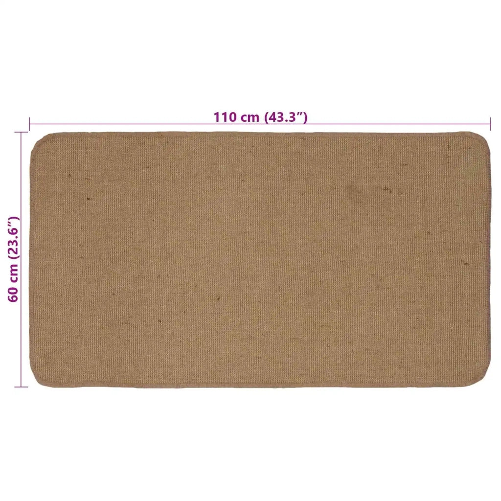 Tappeto da Area Marrone Chiaro 60 x 110 cm Juta 42010771