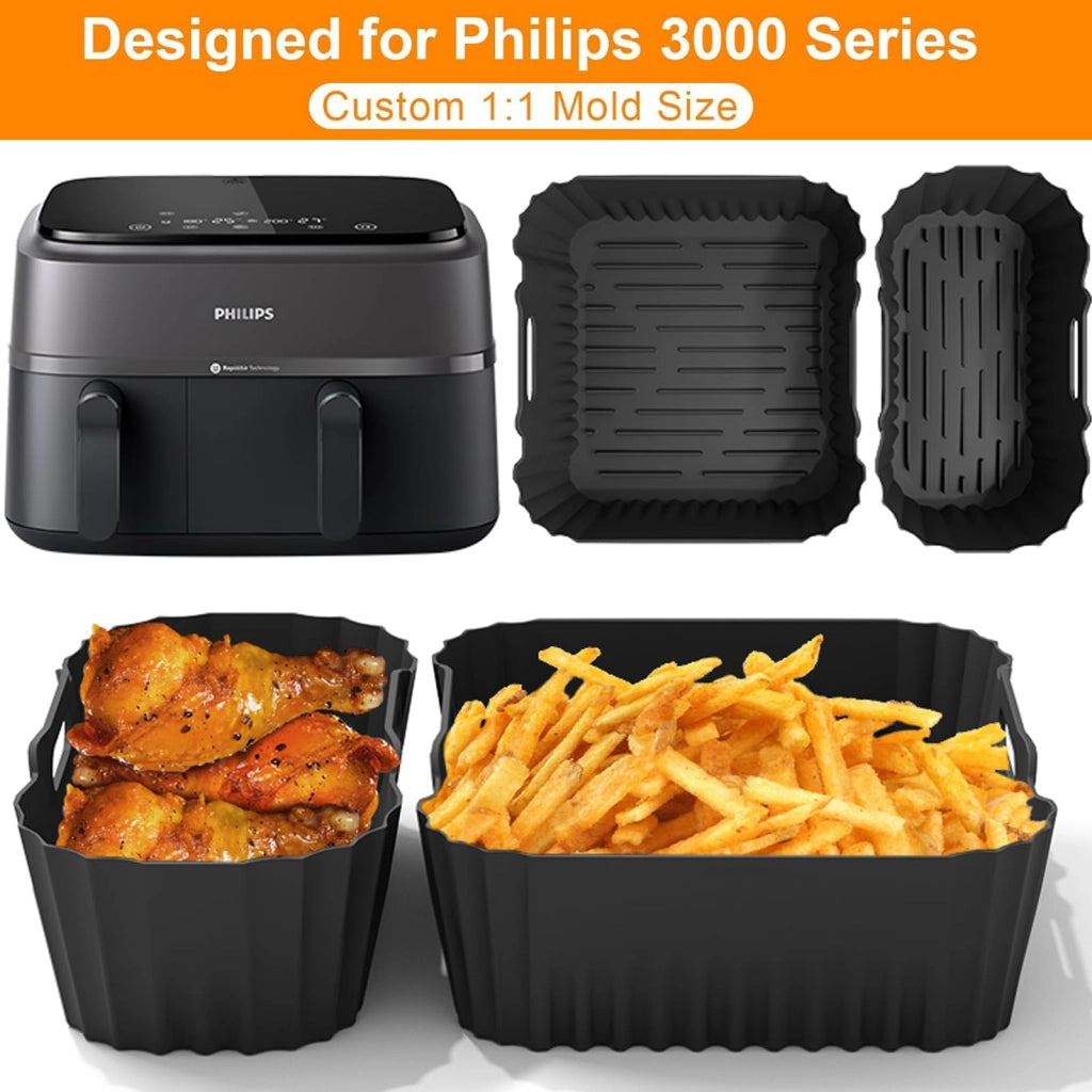 Accessori per friggitrice ad aria, compatibili con la serie Philips Dual Basket 3000