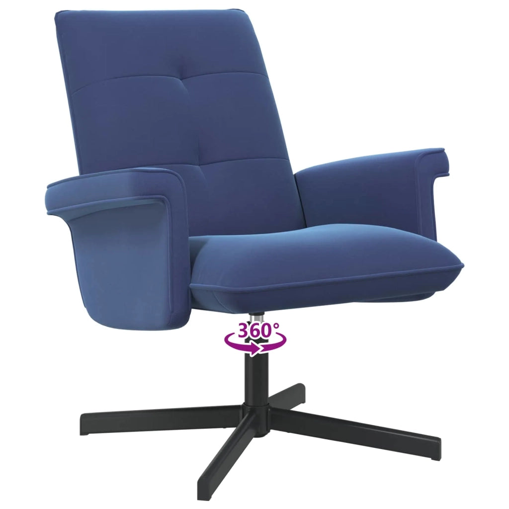 Sedia girevole Blu Polizia Velluto 42045597