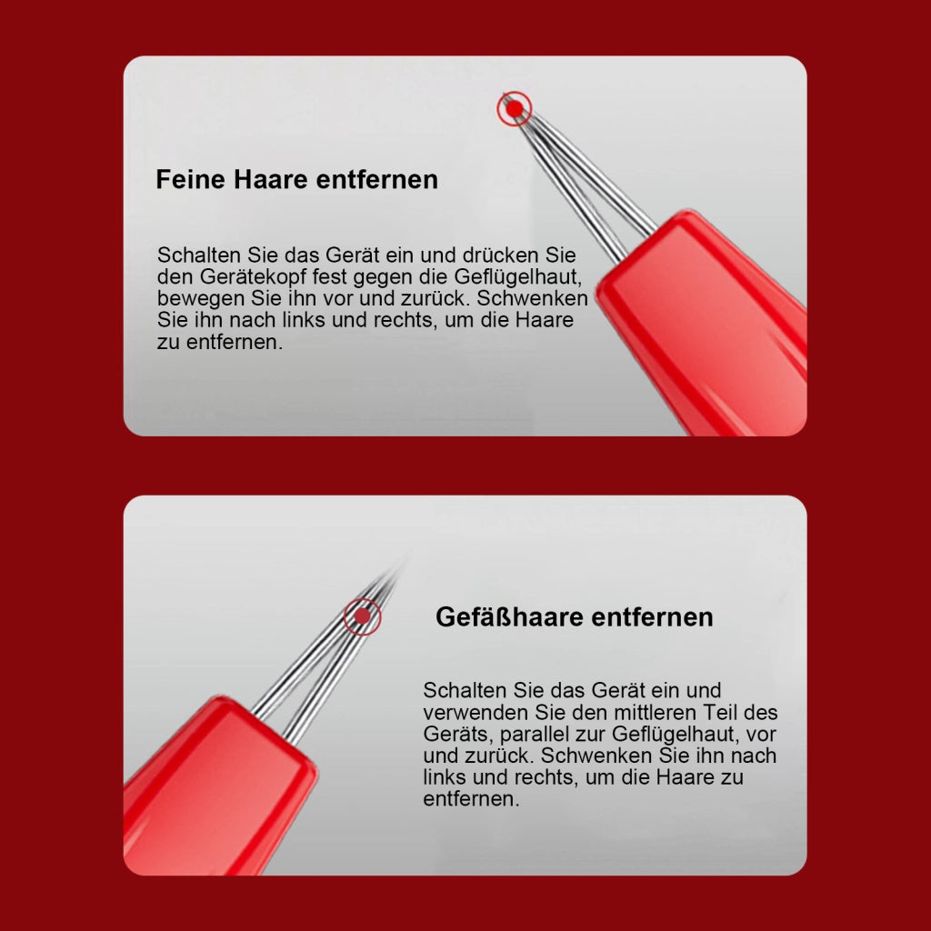 Spennatrice elettrica ricaricabile per pollame rossa