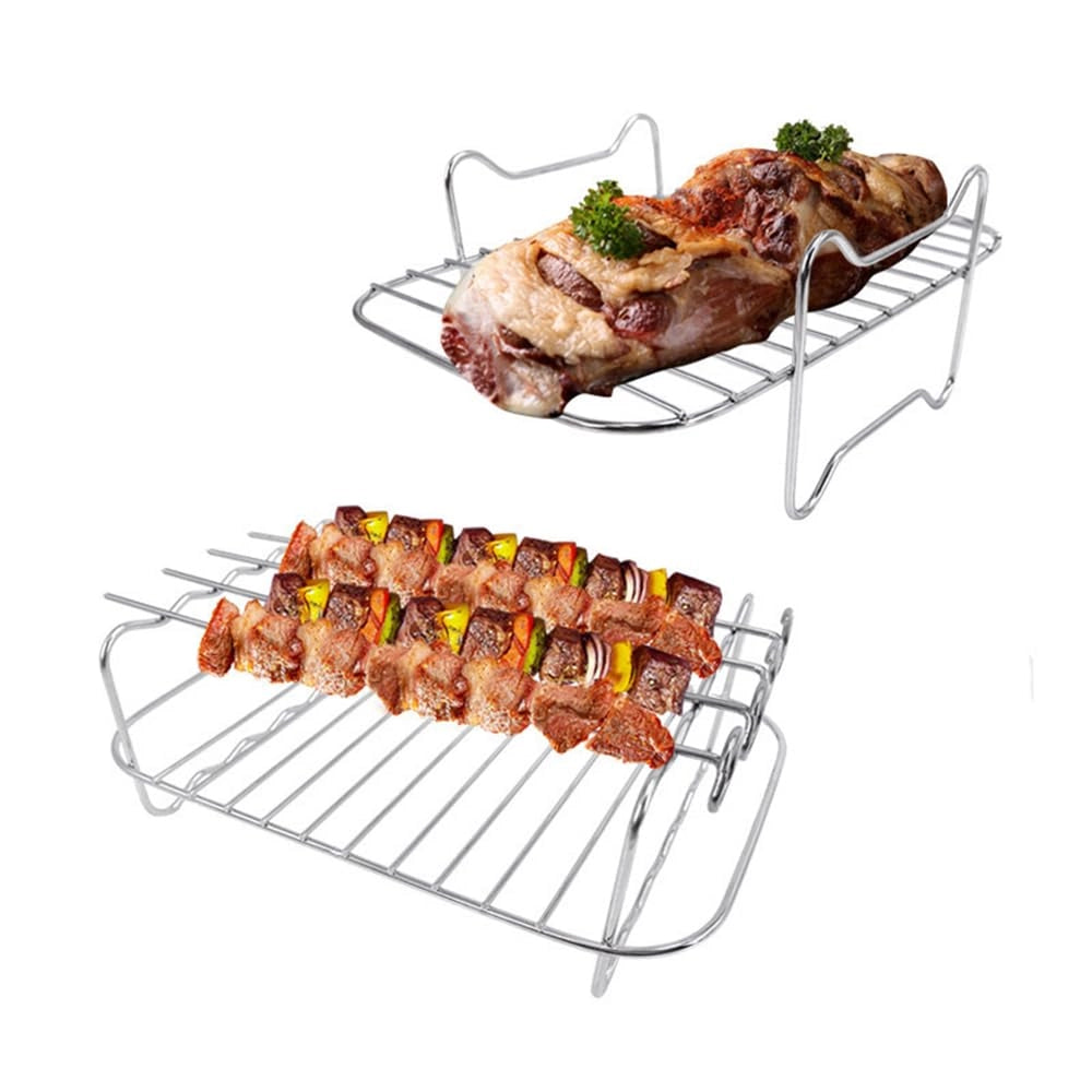 Accessori per friggitrice ad aria: griglia impilabile e spiedini per modelli da 7,6–9,5 litri