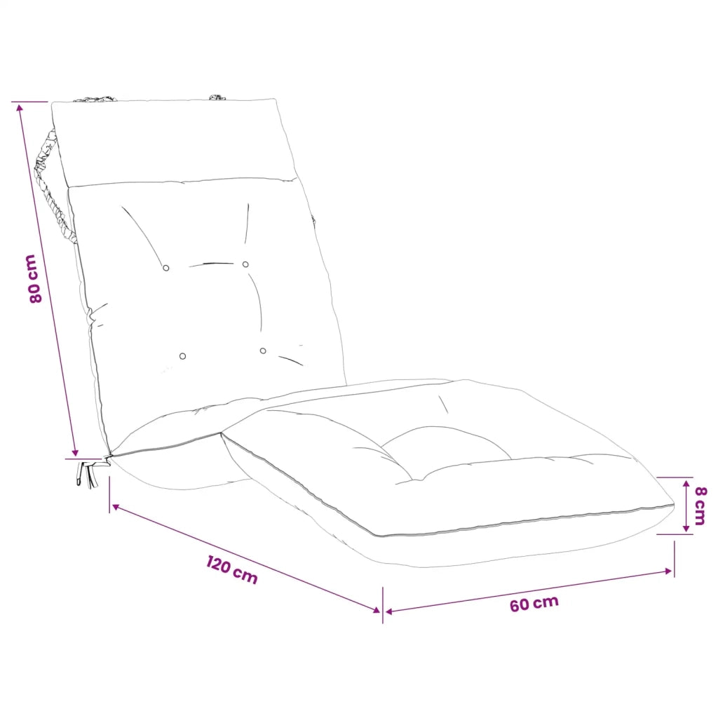Cuscino per Lettino VIANEN 100% Poliestere Blu Scuro 953908