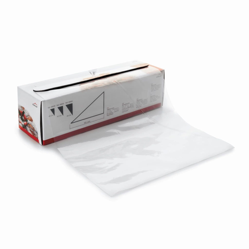Pantaloni monouso per pasticceri, 35 cm, in plastica, colore bianco