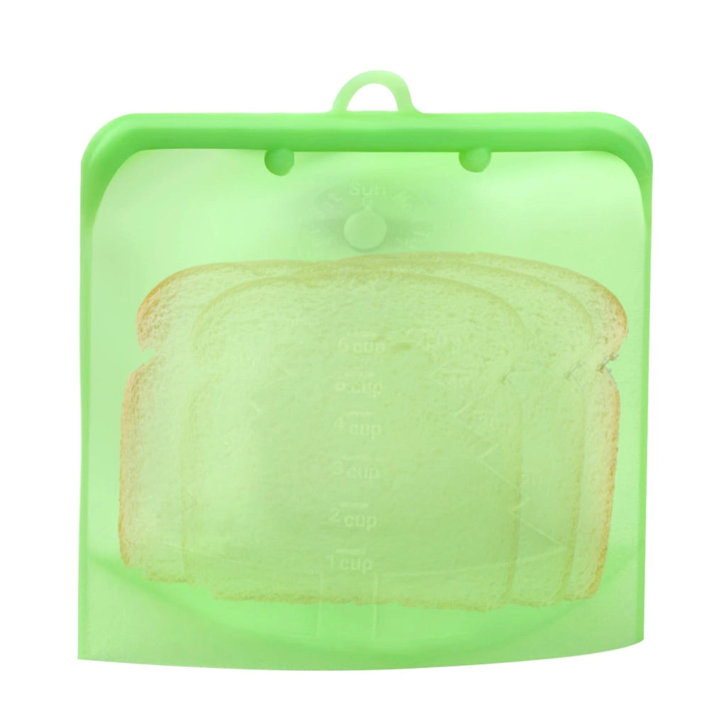 Sacchetti per il congelamento, in silicone, 1500 ml, verdi, riutilizzabili