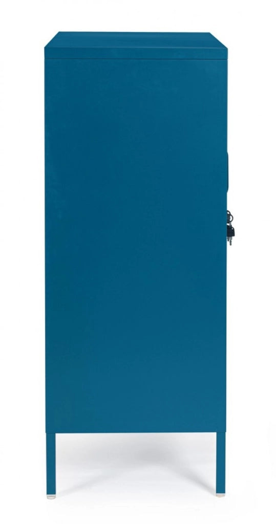 Credenza blu 40x80x101,5h in acciaio