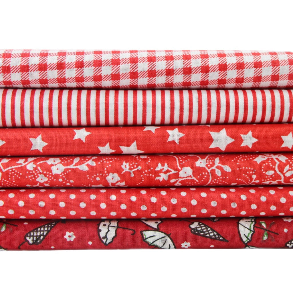 Kit di tessuti di cotone, 6 pezzi, 50x50 cm, ideali per patchwork e progetti fai-da-te