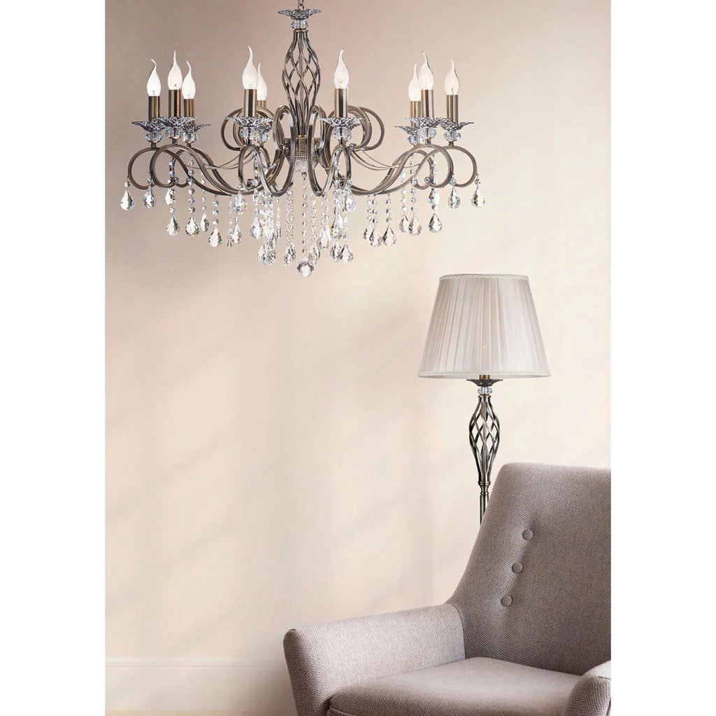 Lampada a sospensione Grace 10 luci ottone Ø 85 cm Maytoni