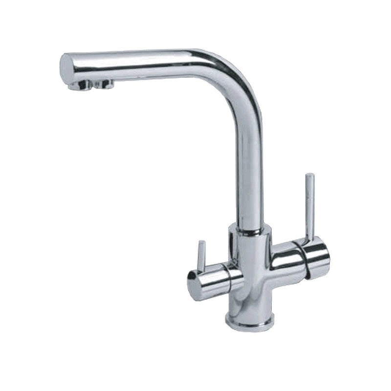 Rubinetto miscelatore per lavabo finitura cromo h.25x21 cm EFFEZ
