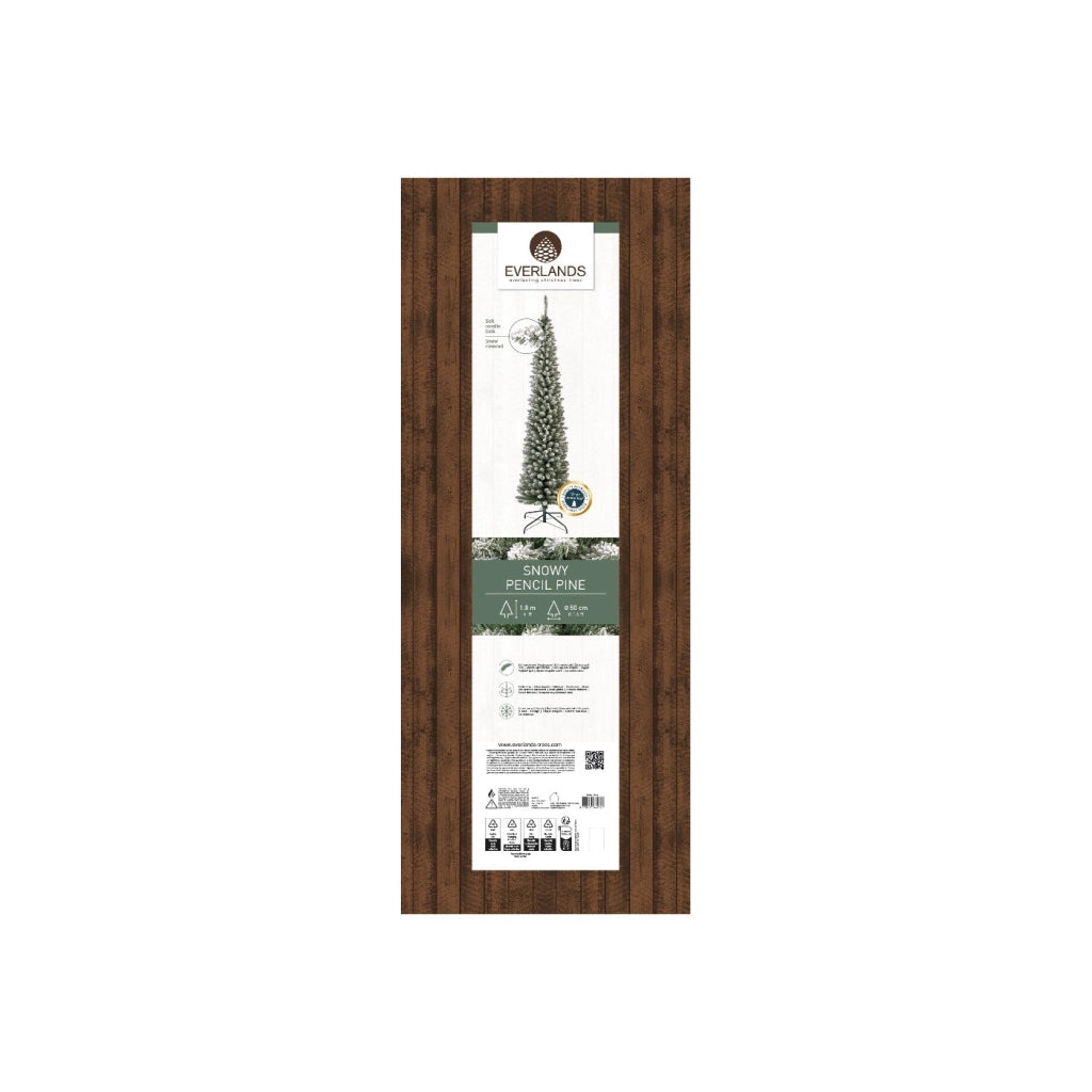 Albero Pencil Pine innevato D50 H180cm