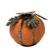 Portacandele metallo zucca arancione 1pø20h14,5