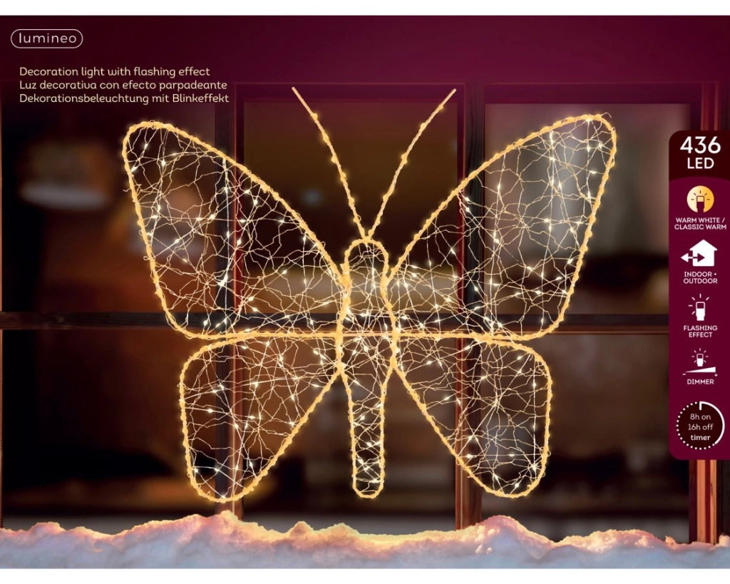 FARFALLA ORO 436 MICRO LED PER ESTERNO 1X58X43H CM