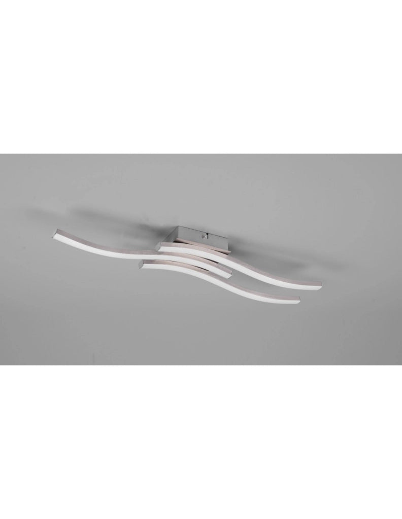 Lampada Soffitto Moderna Bacchette Led 4000k Route Nichel Trio Lighting