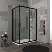 Box doccia 70x100 con profilo nero opaco