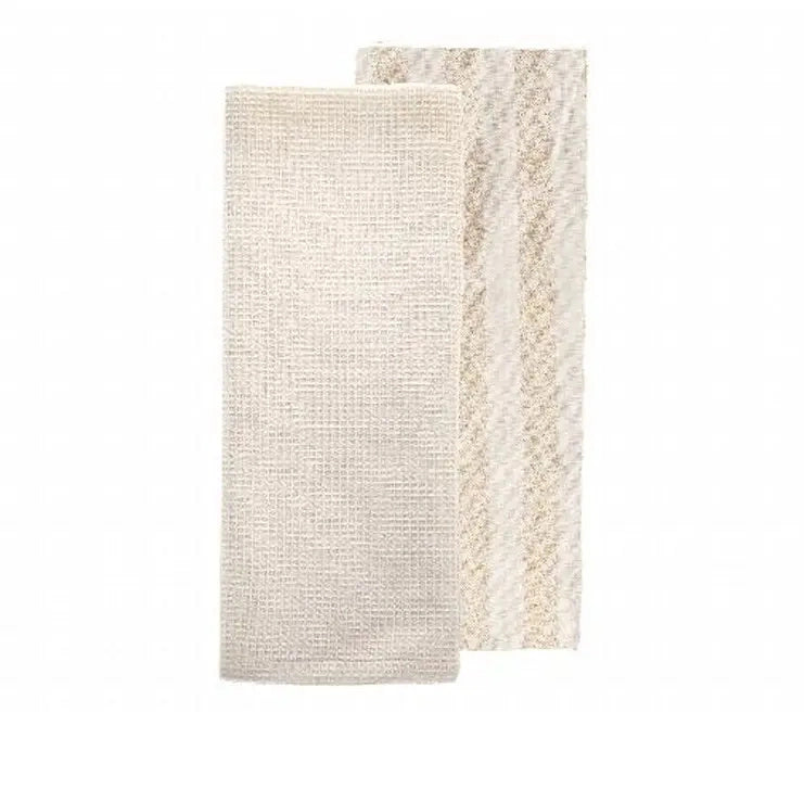 Confezione da 2 Strofinacci Cotone/Polies. Glam 50×70 cm