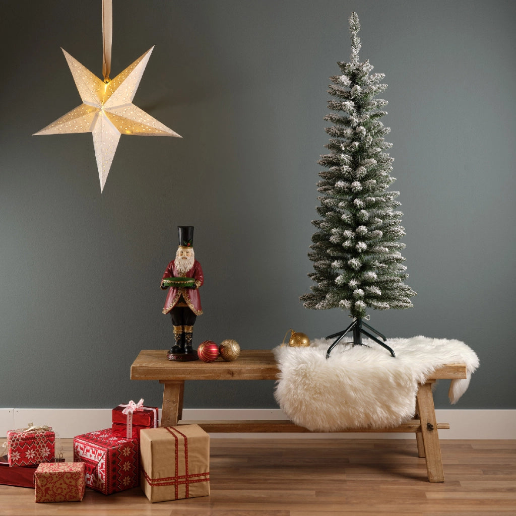 Albero di Natale Pencil pine Innevato H 150 x 45 cm