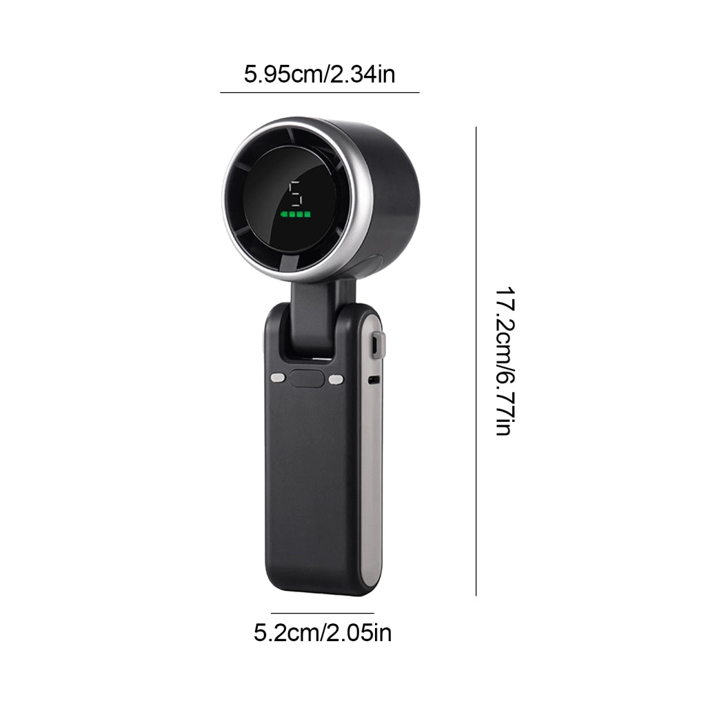 Ventilatore turbo portatile pieghevole USB-C a 5 velocità