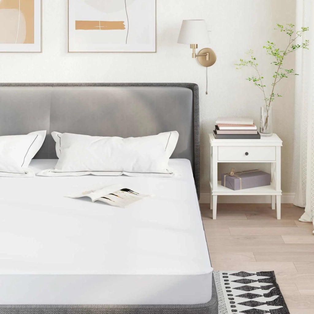 Protector per materassi 2 pz 120 x 220 cm Impermeabile Bianco 42056734