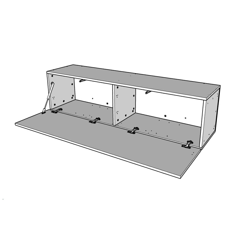 Base Ribalta a Terra con Piedini in Nobilitato L 133,6 cm Isoka Bianco Frassino