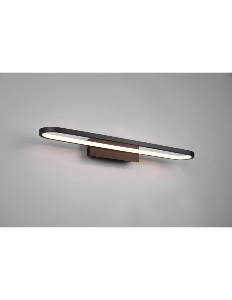 Lampada Led Da Specchio Per Bagno Moderno Gianni Nero IP44 Trio Lighting