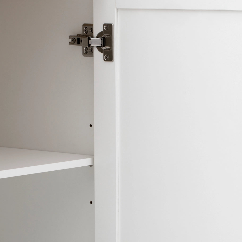 Tavolo da pranzo estensibile con LED e ricarica USB Type C in MDF bianco