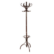 Wood Coat Hat Rack Tree Clothes Hanger-Bronze