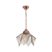 Lampada a sospensione Volga MDL3782 rame e vetro fumè EFFEZ