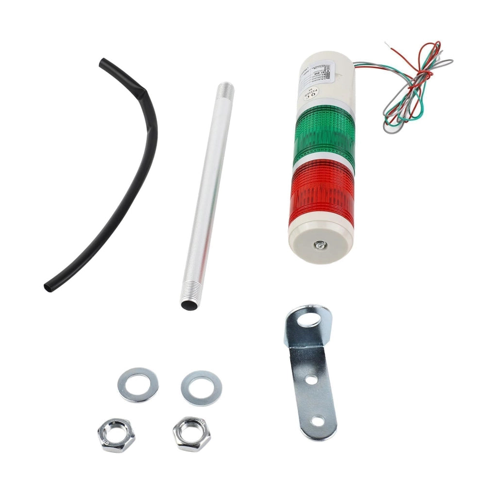 Segnalatore luminoso a LED rosso/verde, 230V, 3W, materiale ABS