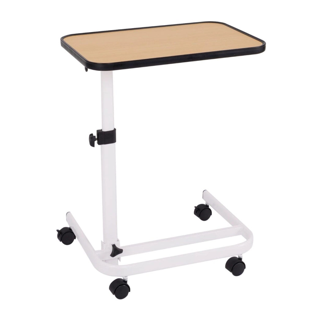 Portable Bedside Table with 9-Level Adjustable Height-Natural