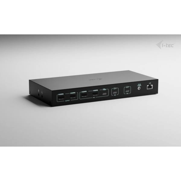 I-TEC DOCKING STATION USB-C KVM PER 3 HOSTS, DUAL DISPLAY, POWER DELIVERY 1X 92W/2X 65W