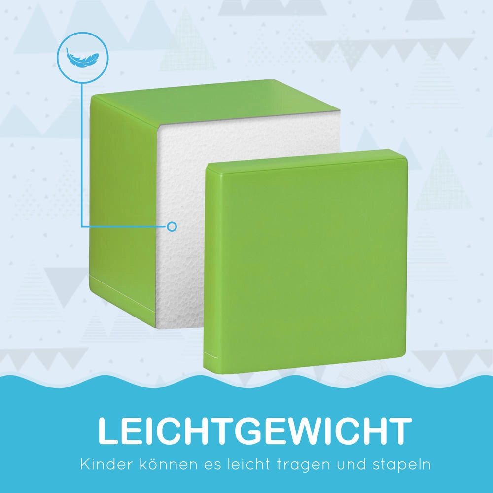 Set di Blocchi Morbidi per Bambini in Schiuma EPE 20x20x20 cm Multicolore per Gioco e Arrampicata 1-3 Anni