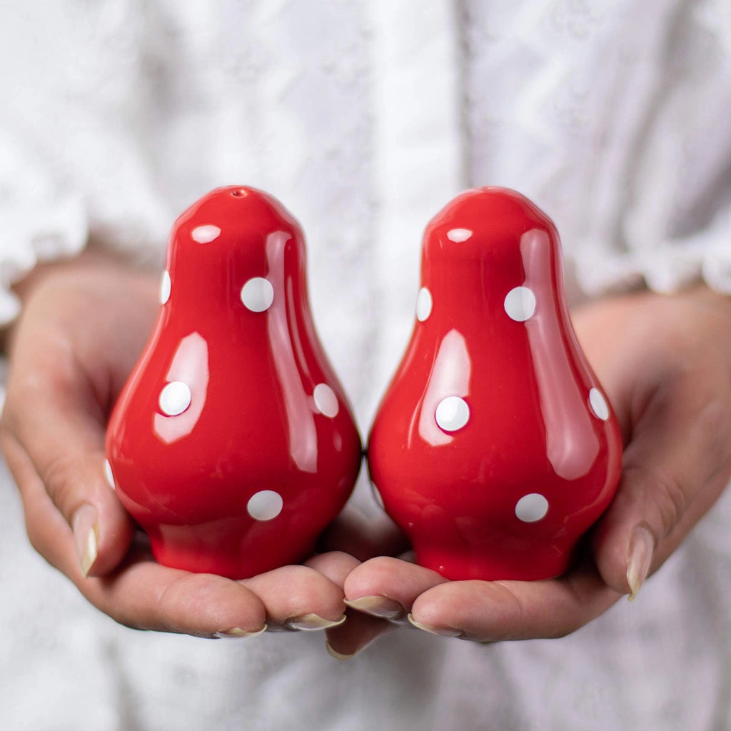 Set di dosapane e dosasale, in Vetroceramica, rosso e bianco, 2 pezzi