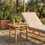 Tavolino da Giardino Quadrato in Bambù Aviator Marrone