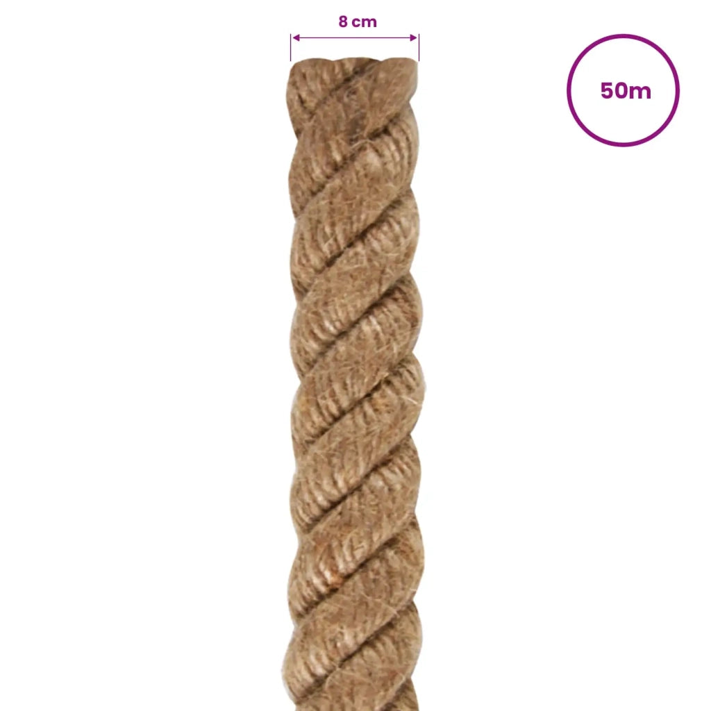Corda in Juta Lunga 50 m Spessa 8 mm 153744