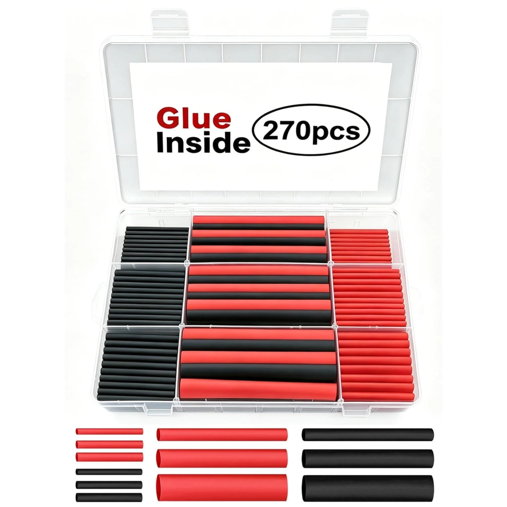 Kit di termorestringente 3:1, 270 pezzi, impermeabile, diametro da 1,6 a 9,5 mm