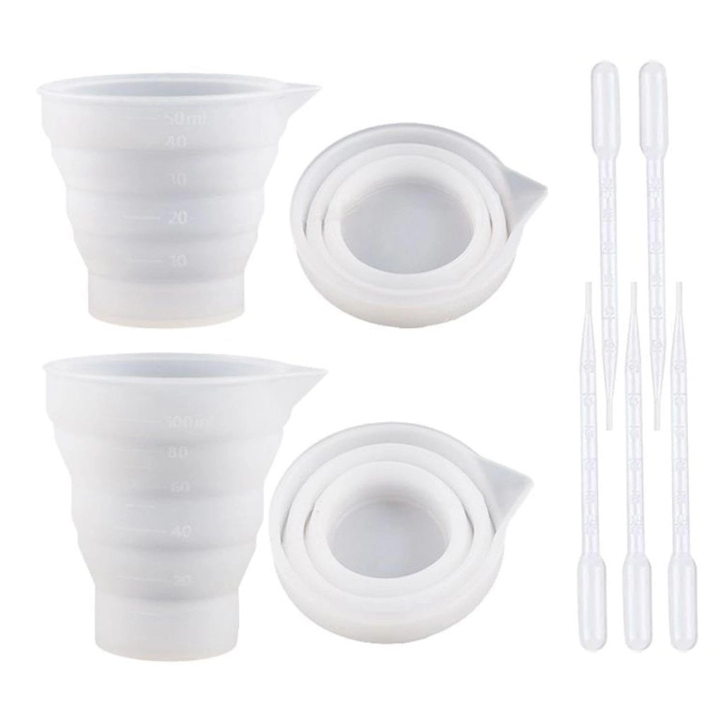Misurino in silicone da 50/100 ml + 5 pipette da 5 ml, pieghevoli