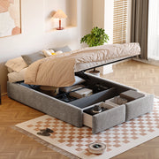 Letto imbottito grigio 140 x 200 cm