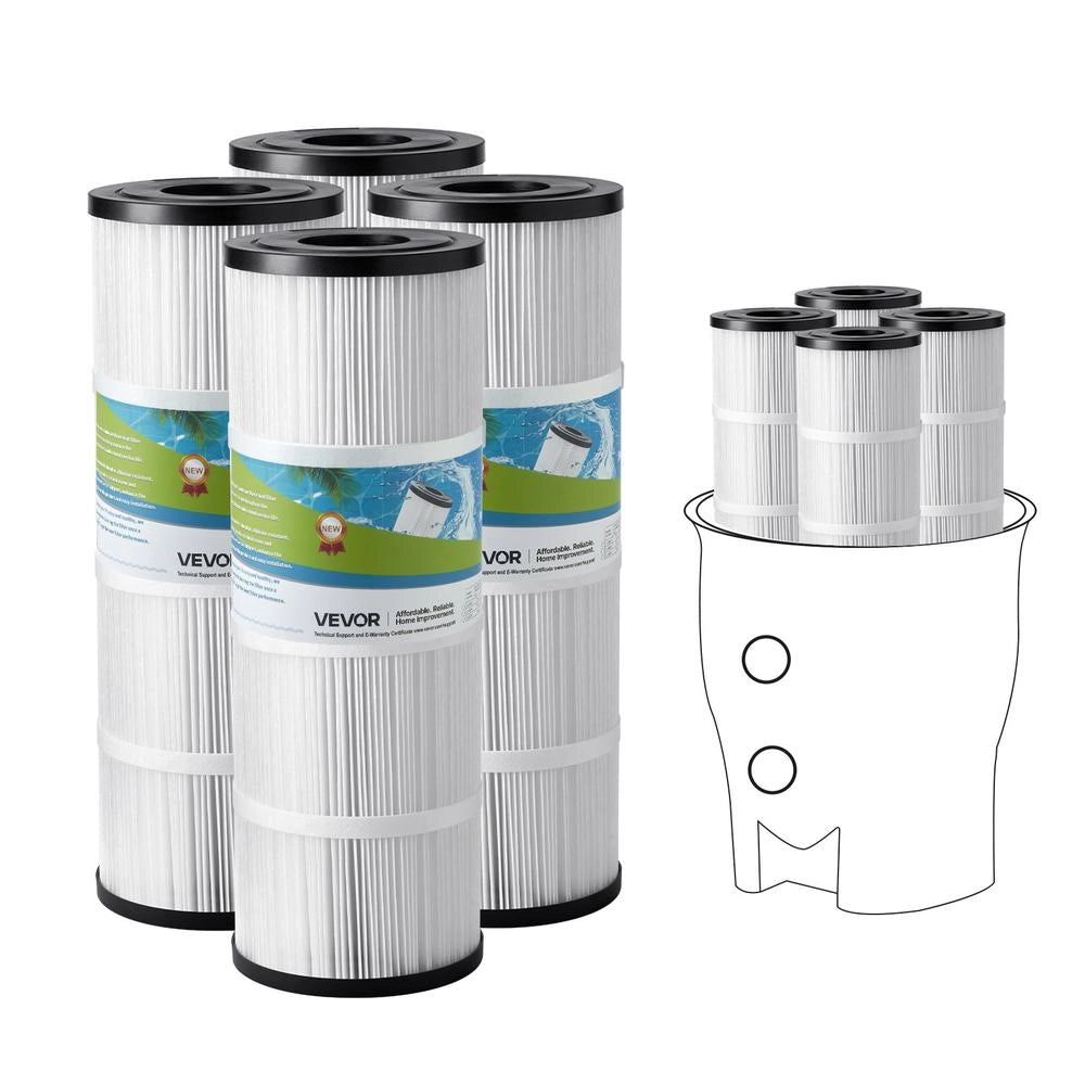 Set 4 Cartucce Filtro per Piscina e Spa Compatibile Pentair CCP320 Pleatco PCC80-PAK4 Ricambio Durevole e Facile da Pulire