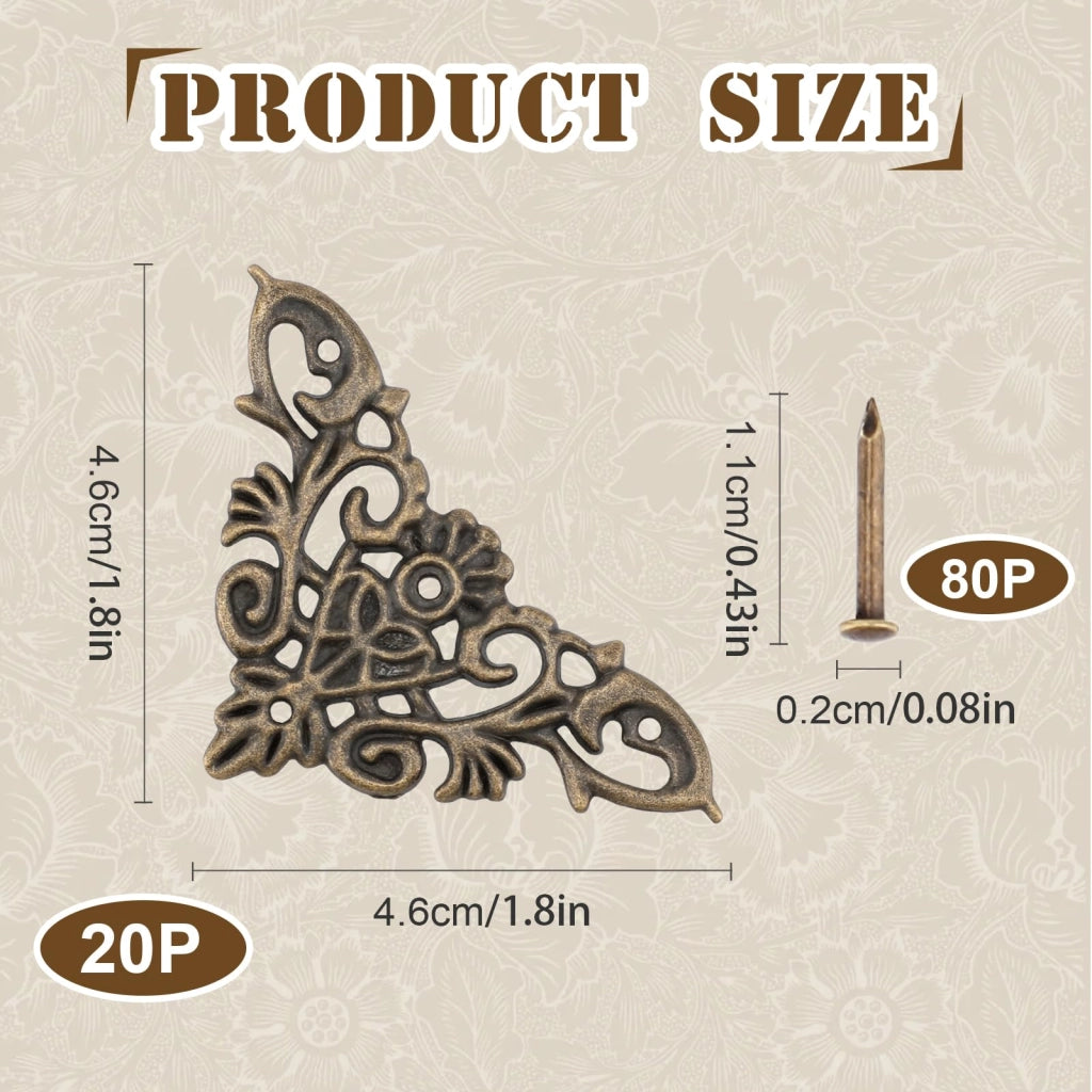 Paraspruzzi in bronzo, 20 pezzi, 6x4 cm, stile antico