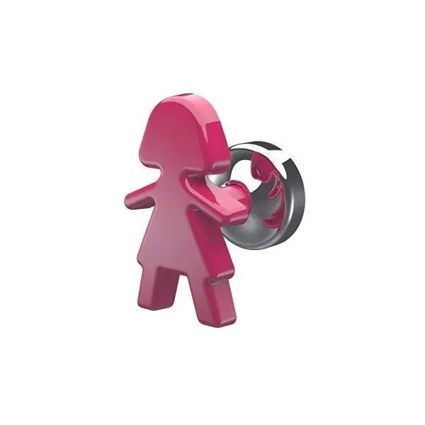 Appendino magnetico a forma di bambina rosa cm 5,2 × 8,2 × 5