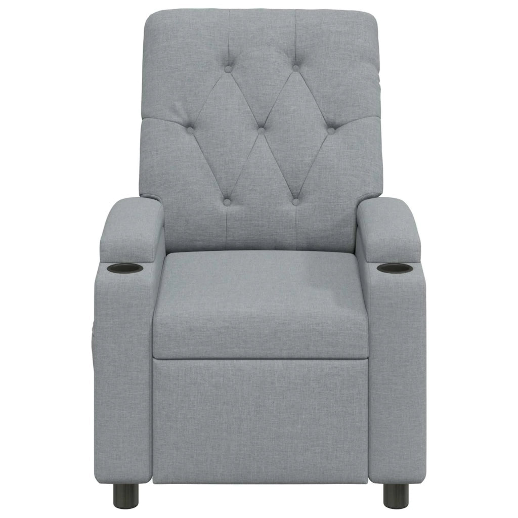 Poltrona massaggiante reclinabile Grigio Chiaro 42051236