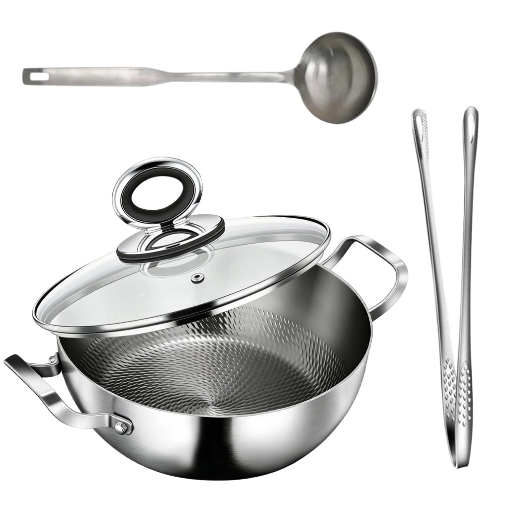 Padella Titan da 28 cm con coperchio, antiaderente, con due maniglie