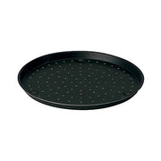 Teglia per pizza in alluminio con fori, 28 cm, antiaderente, nera