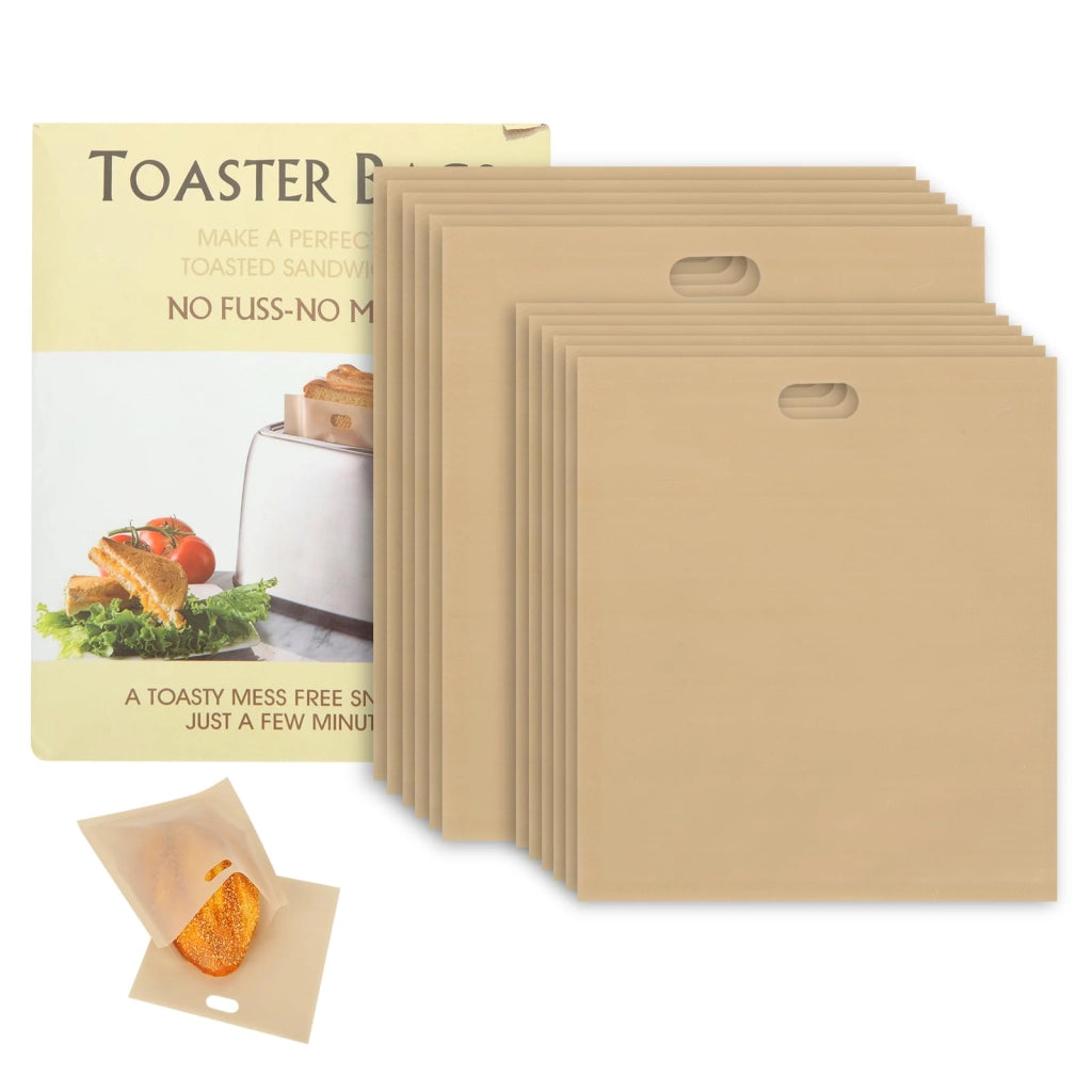 Sacchetti per toast antiaderenti, confezione da 24 pezzi, 2 dimensioni, riutilizzabili
