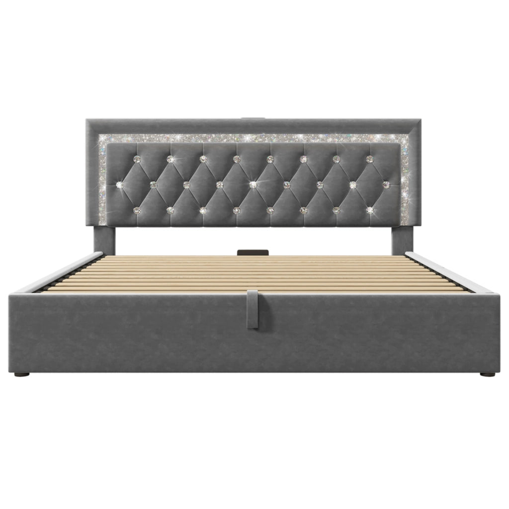 Letto matrimoniale 140x200 con materasso incluso e contenitore