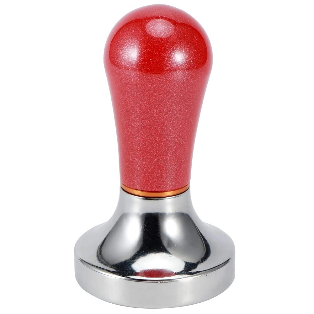 Pressino per espresso, 57 mm, in alluminio, colore rosso