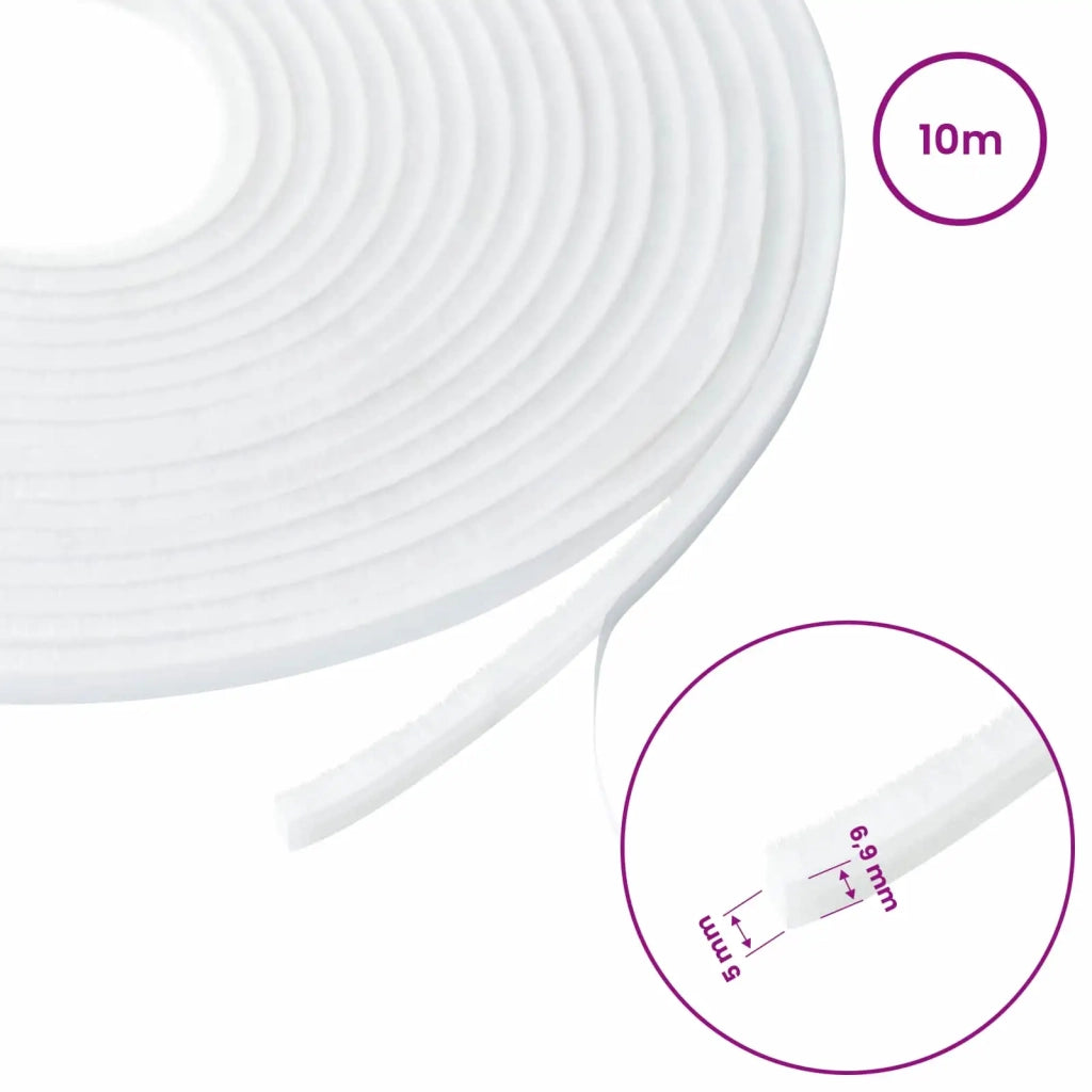 Guarnizione a spazzola autoadesiva 10 m PP Bianco 42045110