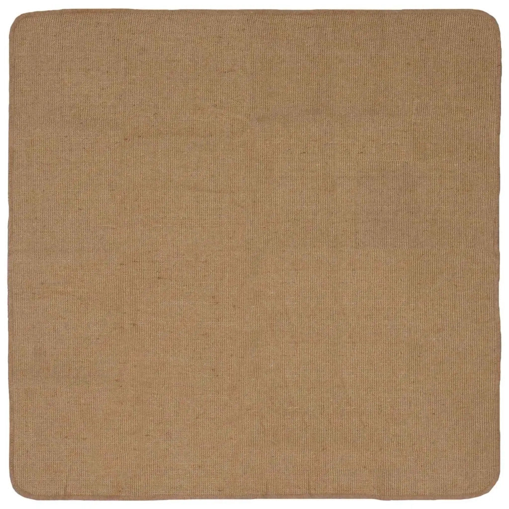 Tappeto da Area Marrone Chiaro 160 x 160 cm Juta 42010784