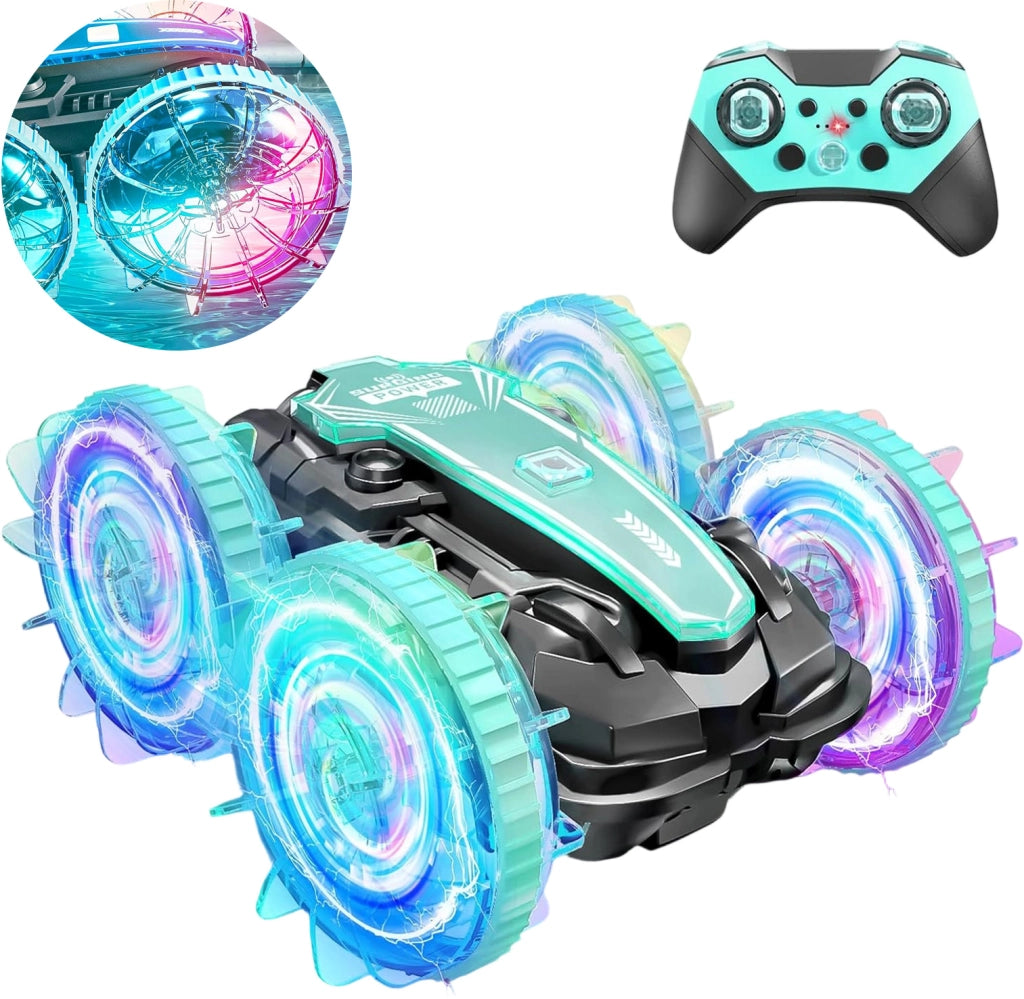 Auto anfibia radiocomandata con luci RGB e acrobazie