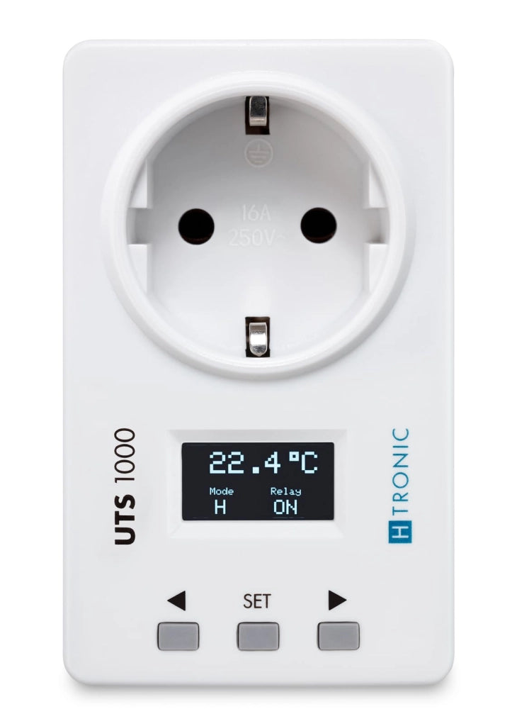 Interruttore di temperatura UTS 1000, sensore PT1000, intervallo di temperatura -99…+850 °C, potenza 2300 W, display OLED