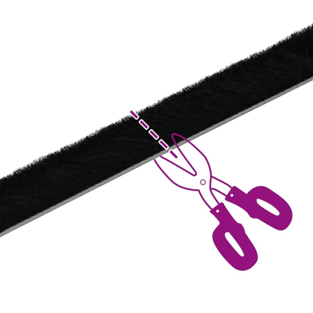 Guarnizione a spazzola autoadesiva 5 m PP Nero 42045092